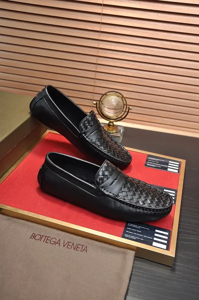 Bottega Veneta Noir Intrecciato Tissé Vamp Bride Penny Mocassin 5