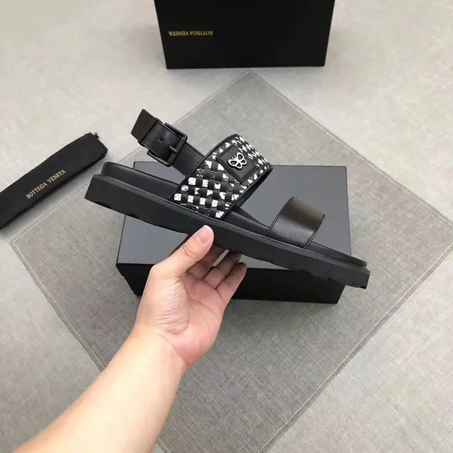 Bottega Veneta Cassette Preto Branco Plataforma Chunky Intrecciato Cinta Trançada Sandálias Casuais 4