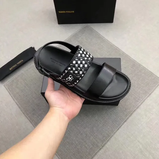 Bottega Veneta Cassette Preto Branco Plataforma Chunky Intrecciato Cinta Trançada Sandálias Casuais 6