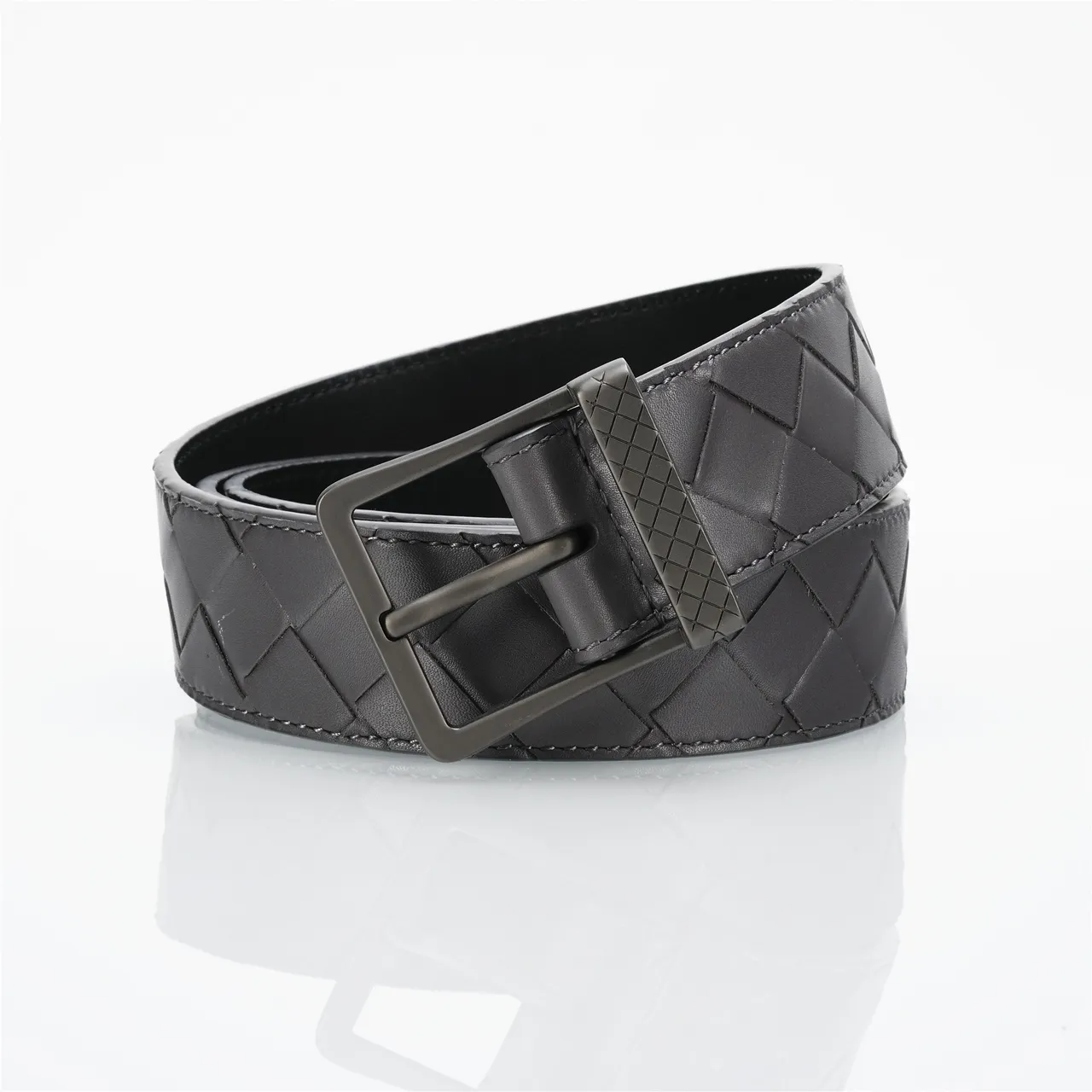 Bottega Veneta Cassette Intrecciato Ceinture en cuir noir 4