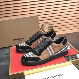Burberry Check Pattern Low-Top Lifestyle Sneakers