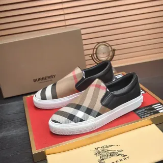 Burberry Knight Check-Print Slip-On Lifestyle Sneakers