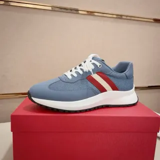 Burberry Knight Dusty Blue Red-White-Red Stripe Lifestyle Sneakers
