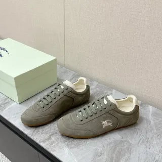 Burberry Knight Olive Green Suede Lifestyle Sneakers