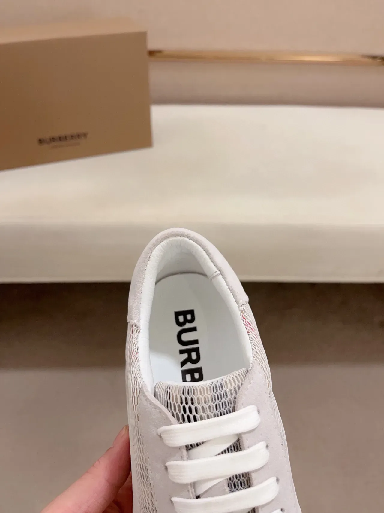 Burberry sneakers lifestyle mesh et daim House Check 7