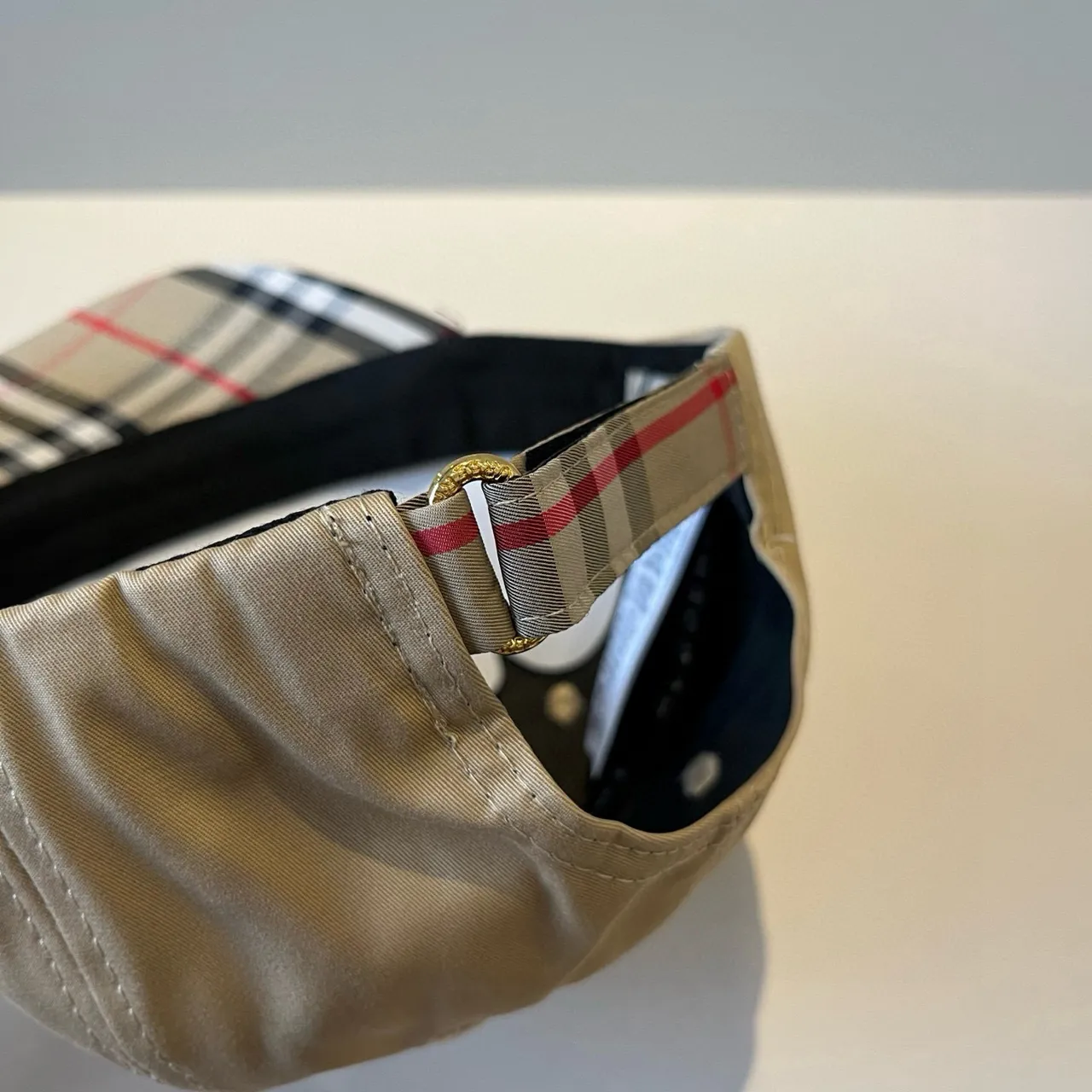 Burberry Monogram Embroidered Beige Baseball Cap 4