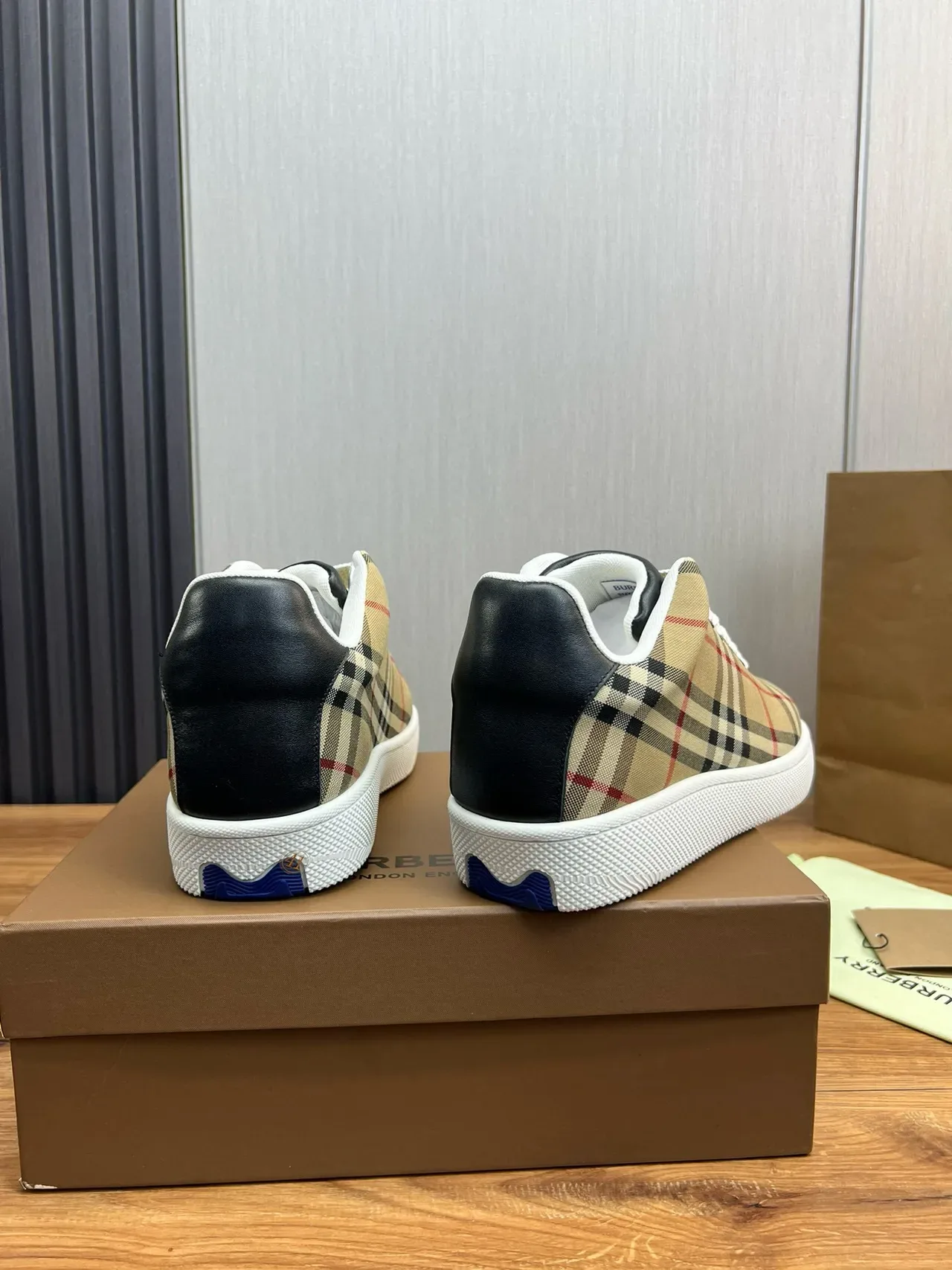 Burberry Nova Check Baskets Lifestyle à Lacets Basses 6