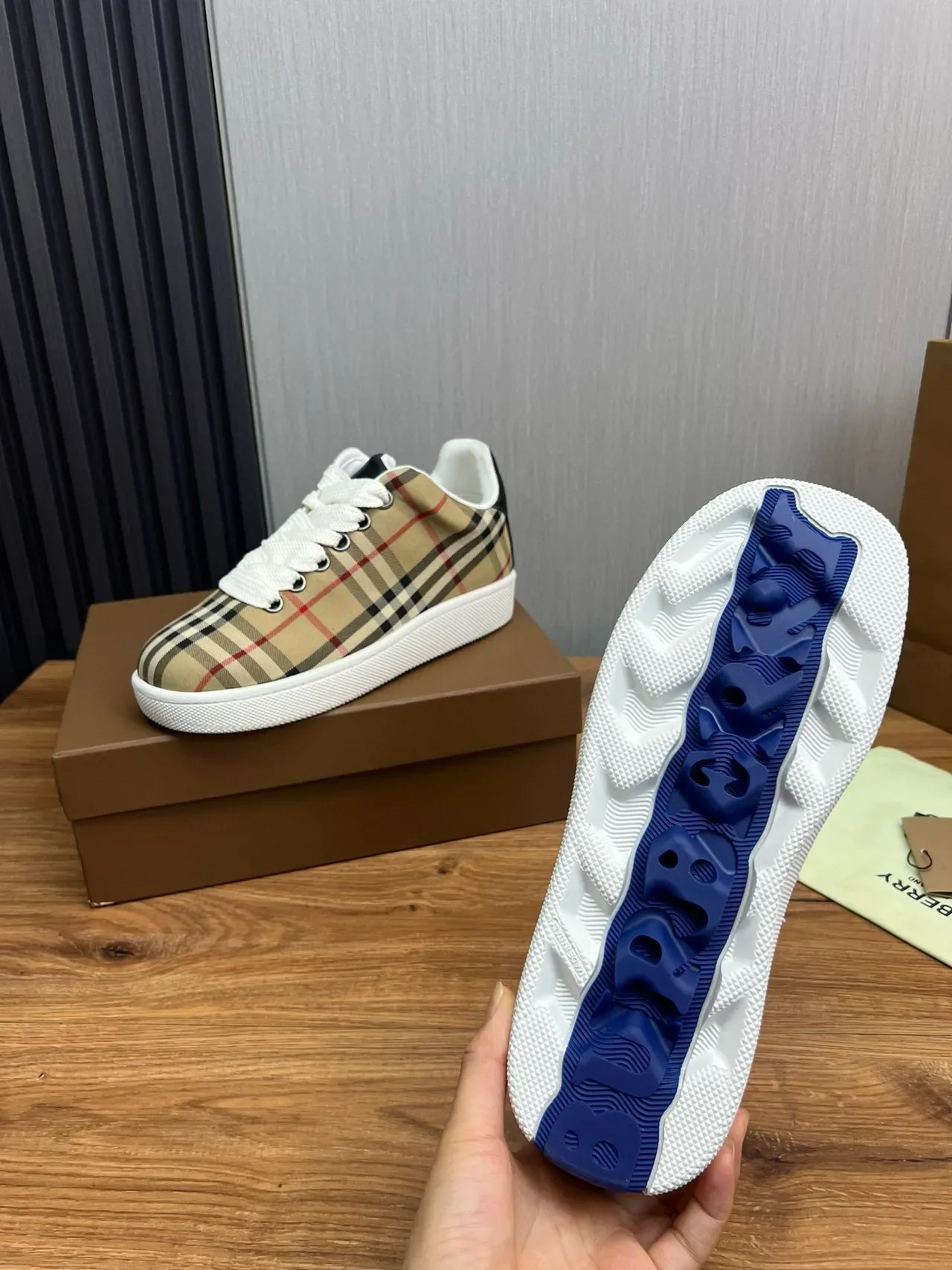 Burberry Nova Check Baskets Lifestyle à Lacets Basses 9