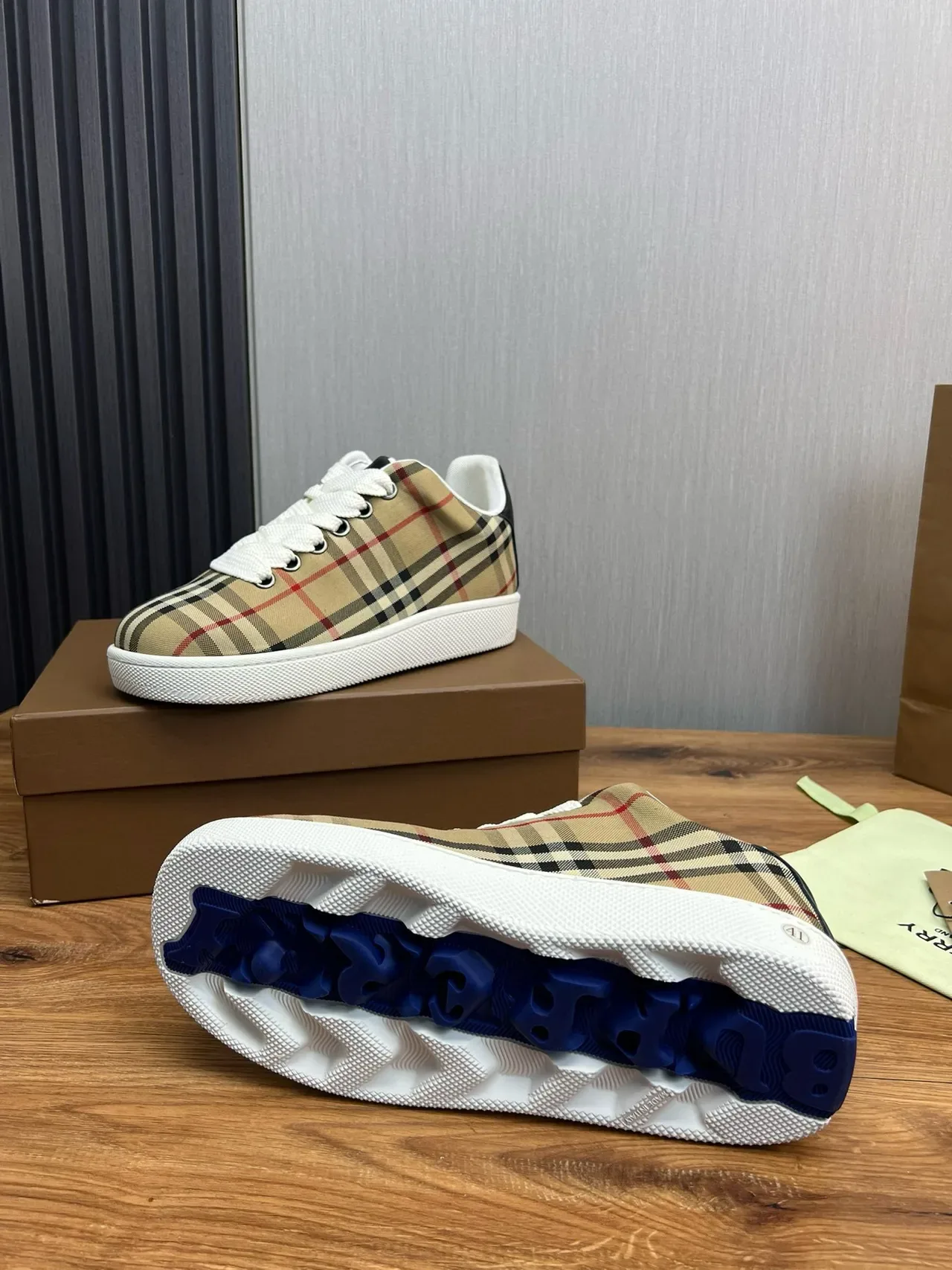 Burberry Nova Check Baskets Lifestyle à Lacets Basses 11