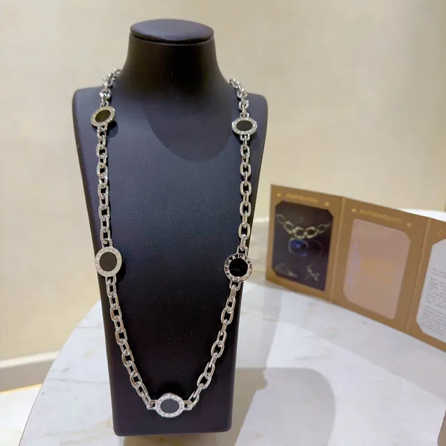 Bvlgari B.zero1 Five-Stone Black Cabochon Necklace 4