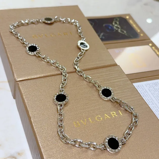 Bvlgari B.zero1 Five-Stone Black Cabochon Necklace 6