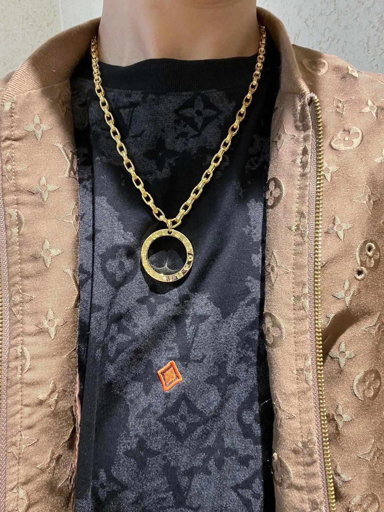 Bvlgari B.zero1 সোনালি টোনের অ্যান্ডাকার লিঙ্ক চেইন নেকলেস 9
