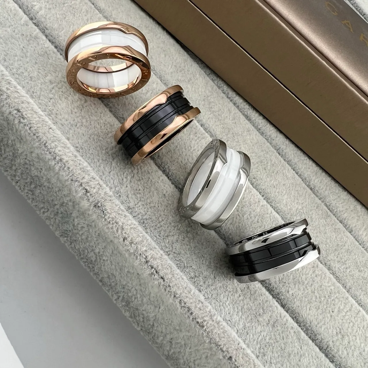 Bvlgari B.zero1 Multi-Band Ceramic and Metal Rings 8