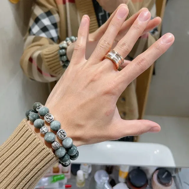 Bvlgari B.zero1 Multi-Band Ceramic and Rose Gold Ring 2