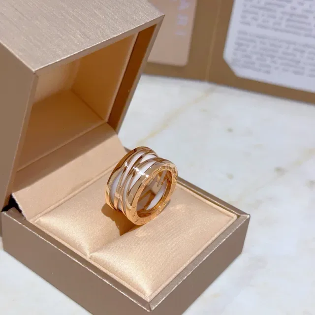 Bvlgari B.zero1 Multi-Band Ceramic and Rose Gold Ring 3