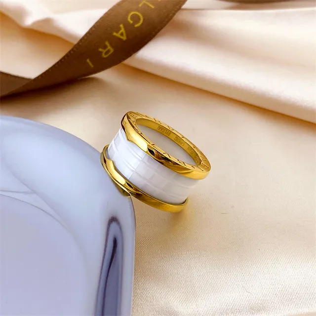 Bvlgari B.zero1 Multi-Band Gold-Tone and Black Ceramic Ring 5