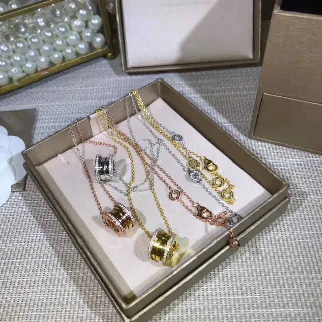 Bvlgari B.zero1 Multi-Ring Diamond Pendant Necklace 3