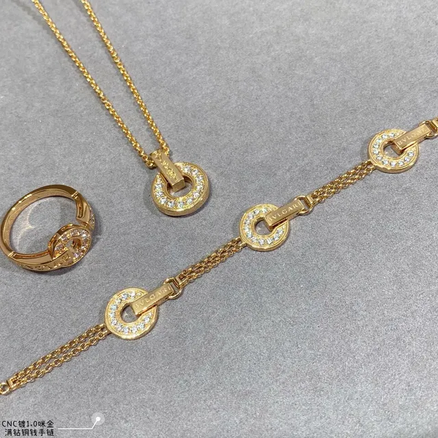Bvlgari B.zero1 Pavé Circular Link Chain Bracelet 2