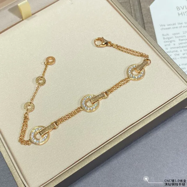 Bvlgari B.zero1 Pavé Circular Link Chain Bracelet 5