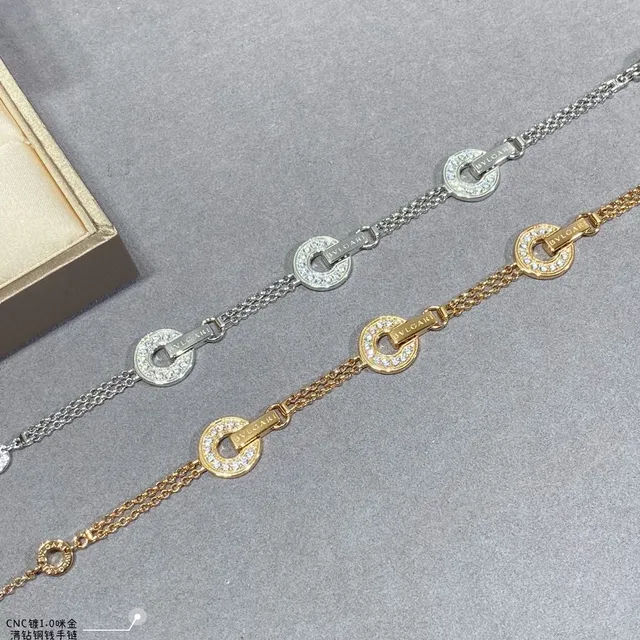 Bvlgari B.zero1 Pavé Circular Link Chain Bracelet 7