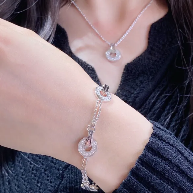 Bvlgari B.zero1 Pavé Circular Link Chain Bracelet 8