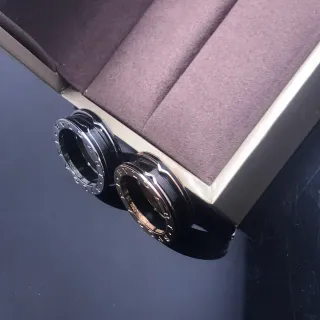 Bvlgari B.zero1 Rock কালো সিরামিক এবং মেটাল আংটি