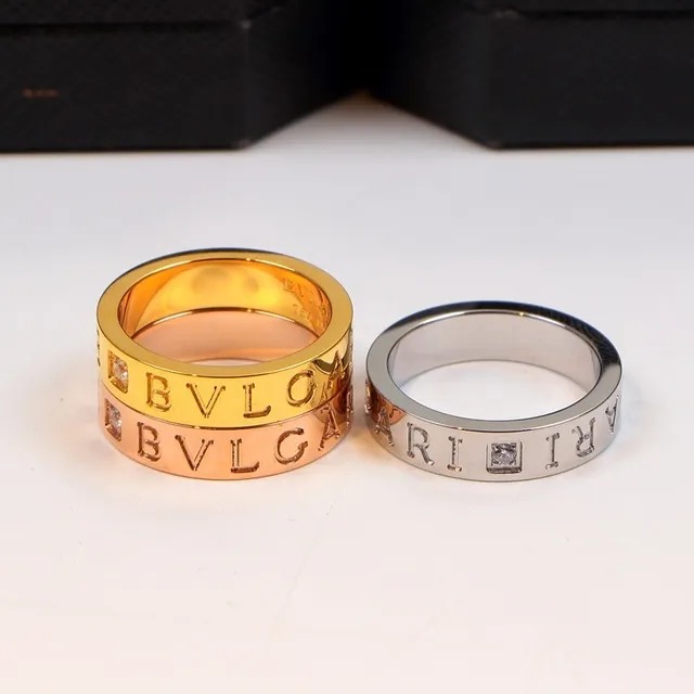 Bvlgari B.zero1 Argent Or Gravé Logo Bande Channel-Set Pierres Bague 5