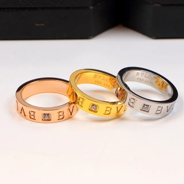 Bvlgari B.zero1 Argent Or Gravé Logo Bande Channel-Set Pierres Bague 6
