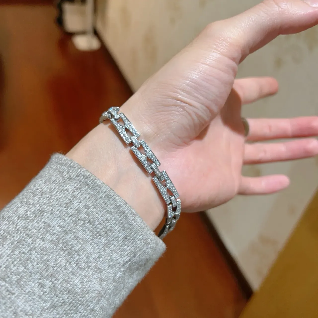 Bvlgari Interlocking Geometric Pavé Bracelet 7