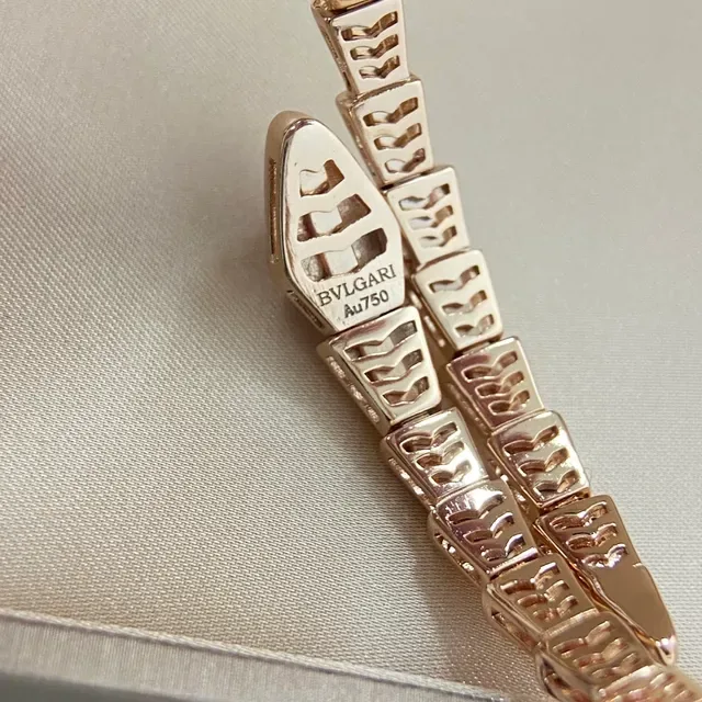 Bvlgari Serpenti سوار مفصل مرصع بالياقوت ذهبي النغمة 3
