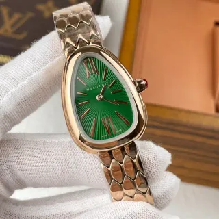 Bvlgari Serpenti Teardrop Green Sunburst Mechanical Watch