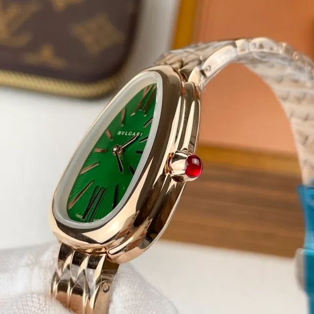 Bvlgari Serpenti Goutte Verte Sunburst Montre Mécanique 2