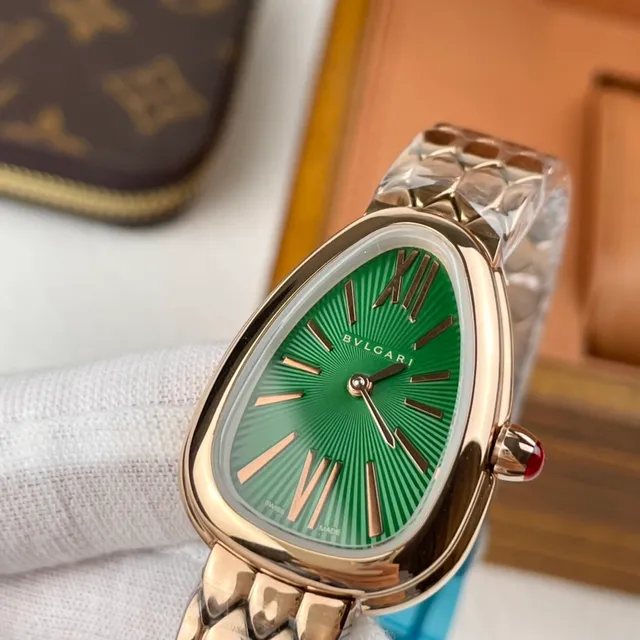 Bvlgari Serpenti Goutte Verte Sunburst Montre Mécanique 5