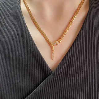 Bvlgari Serpenti Viper Gold and Diamond Necklace