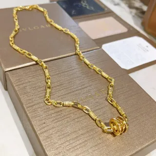 Bvlgari Tubogas-Style Gold Chain Necklace