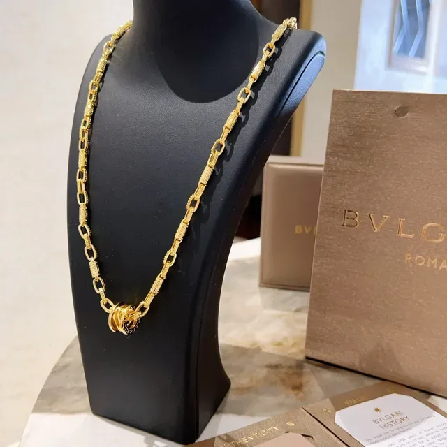 Bvlgari Tubogas-Style Gold Chain Necklace 3