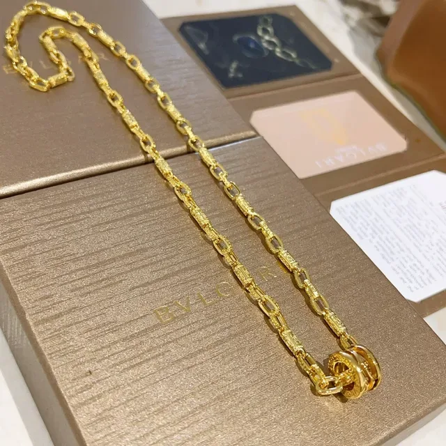 Bvlgari Tubogas-Style Gold Chain Necklace 4