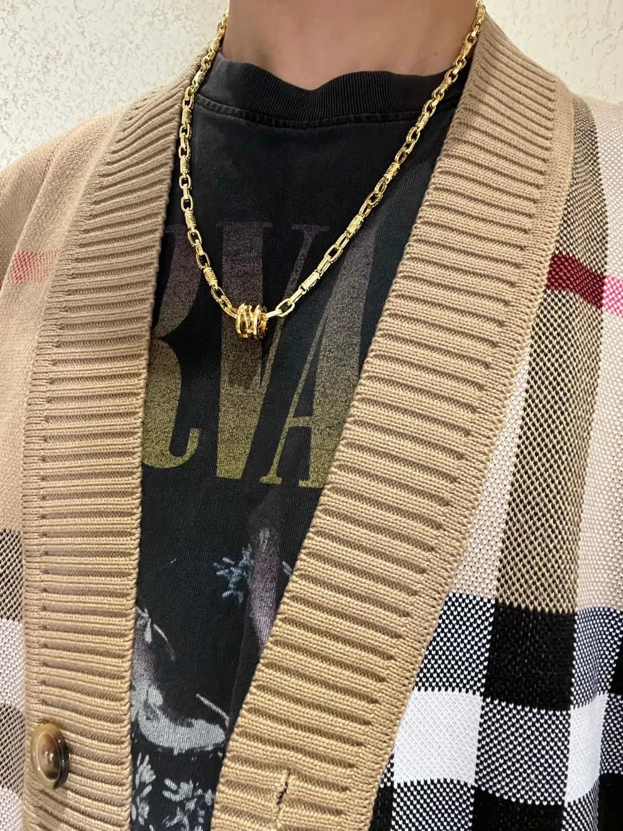 Bvlgari Tubogas-Style Gold Chain Necklace 5