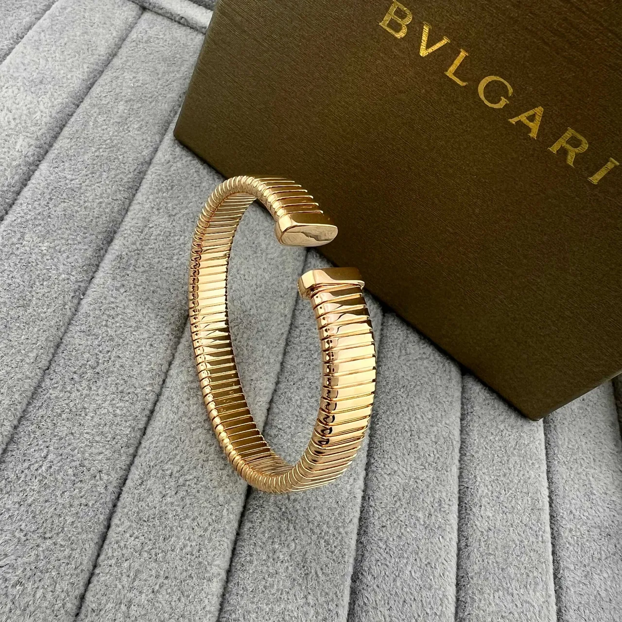 Bvlgari Tubogas Yellow Gold and Rose Gold Bracelets 4