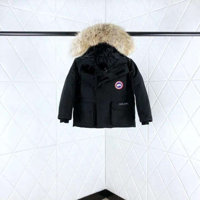 Canada Goose Expedition Red Beige Hooded Fur-Trimmed Parka 13