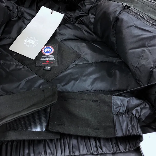 Canada Goose Expedition Red Beige Hooded Fur-Trimmed Parka 19