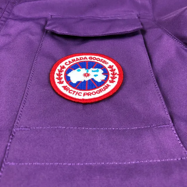 Canada Goose Expedition Red Beige Hooded Fur-Trimmed Parka 23
