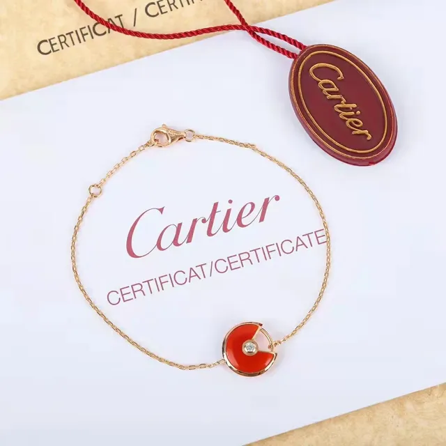 Cartier Amulette de Cartier المالاكايت اليشم الأحمر اللؤلؤي اليونكس قلادة 6