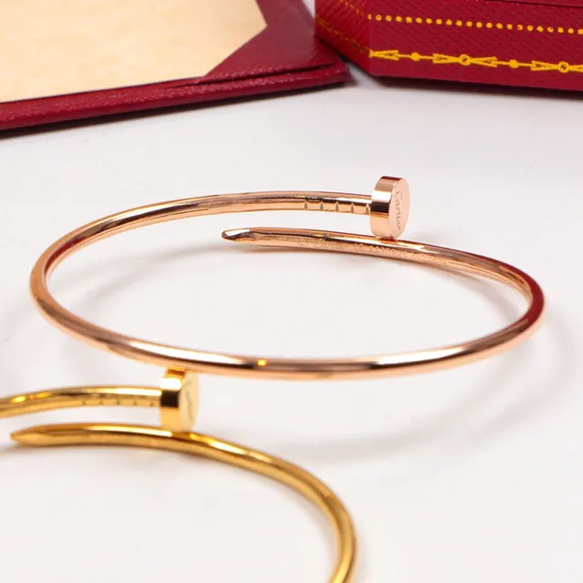 Cartier Juste un Clou Bracelet jonc ouvert avec fermoir motif clou or argent 2