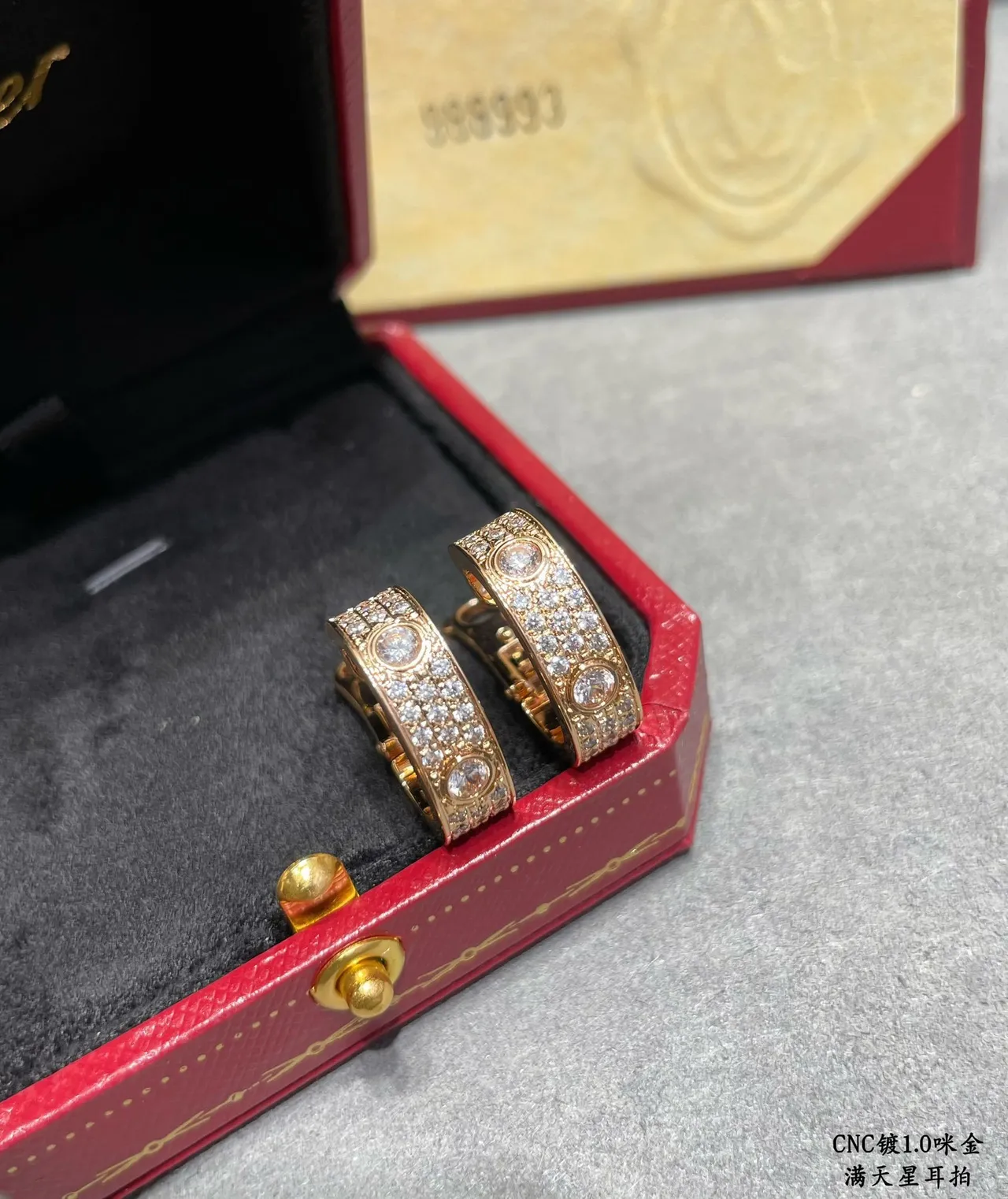 Cartier Juste un Clou Or Argent Pavé-Set Créoles 3