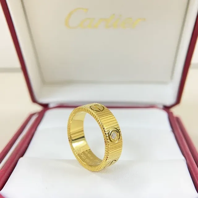 Cartier Juste un Clou Bague or et argent avec bande cannelée motif tête de vis 5