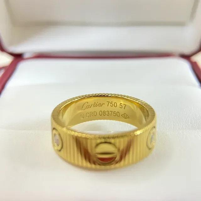 Cartier Juste un Clou Bague or et argent avec bande cannelée motif tête de vis 6