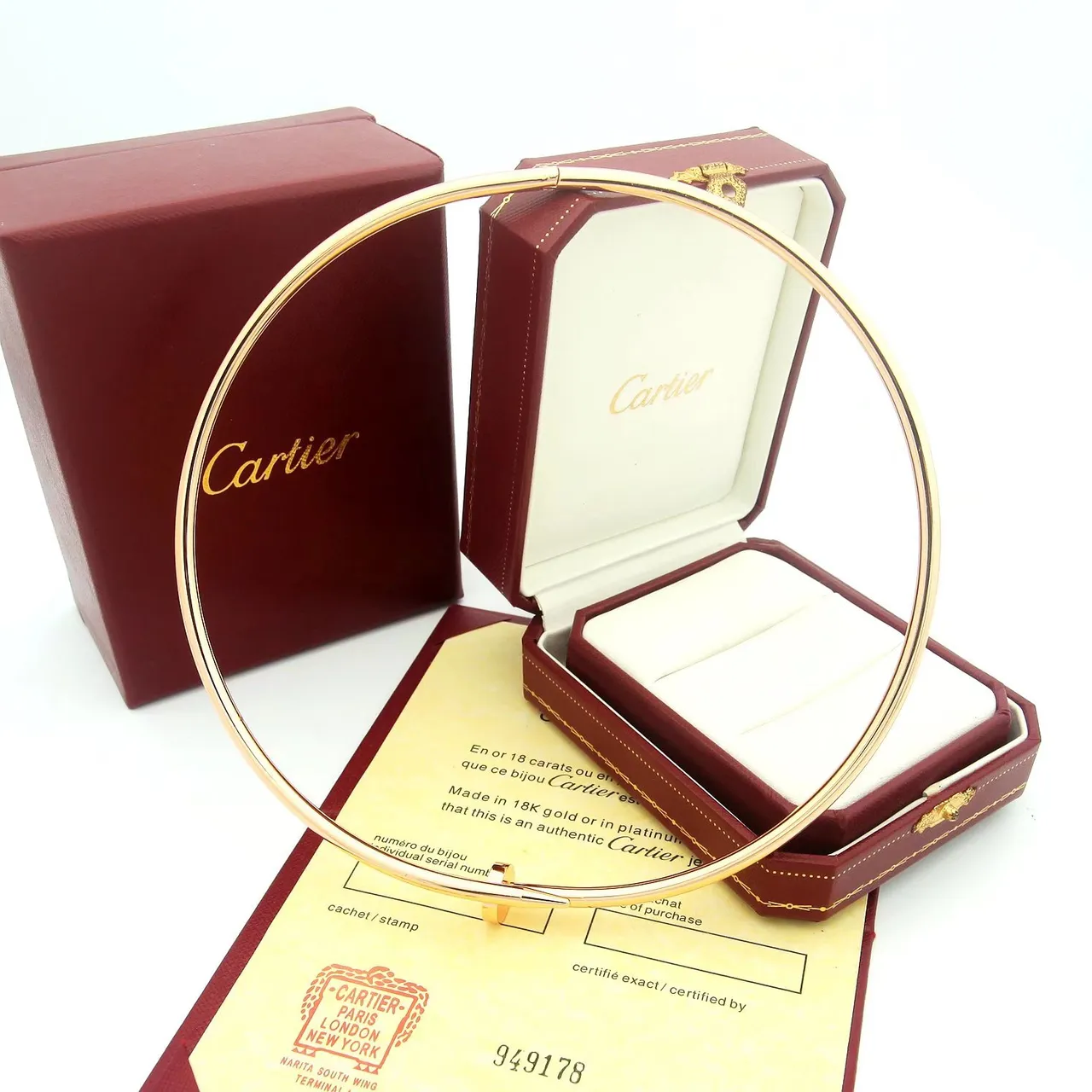 Cartier Juste un Clou bracelet fin circulaire en or et argent avec fermoir à tête de vis 4