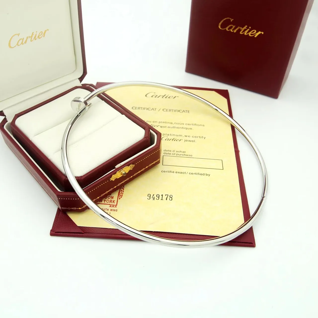 Cartier Juste un Clou bracelet fin circulaire en or et argent avec fermoir à tête de vis 7