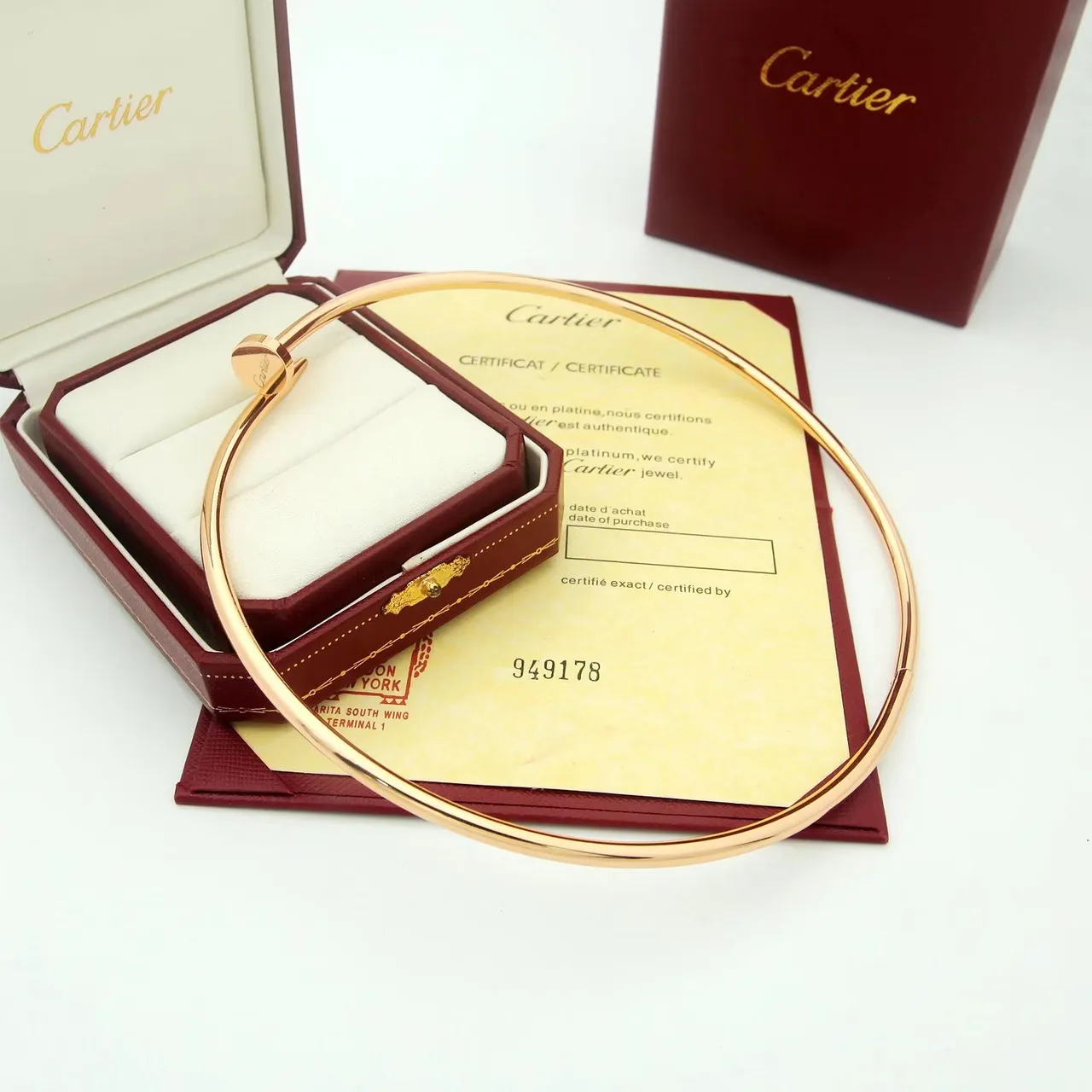 Cartier Juste un Clou bracelet fin circulaire en or et argent avec fermoir à tête de vis 8